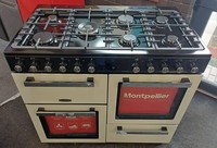 Montpellier 100cm duel fuel Range Cooker in cream black MDFRC100C