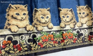 Vintage Multicolor Animal Print Cat Velvet Wall Hanging Home Decor Tapestry
