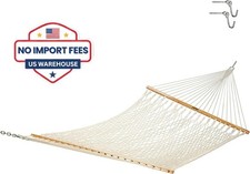 Deluxe Original Cotton Rope Hammock Outdoor Patio Garden Heavy Duty