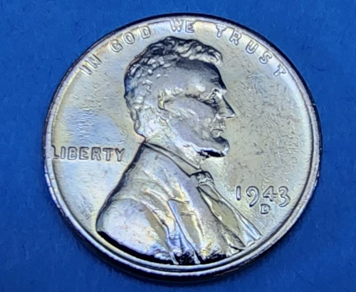 1943-D BU WWII Steel Lincoln Wheat Cent Brilliant Uncirculated