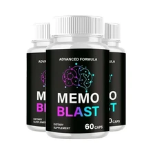 3-Pack Memo Blast Capsules – MemoBlast Natural Memory Focus Support-180 Capsules