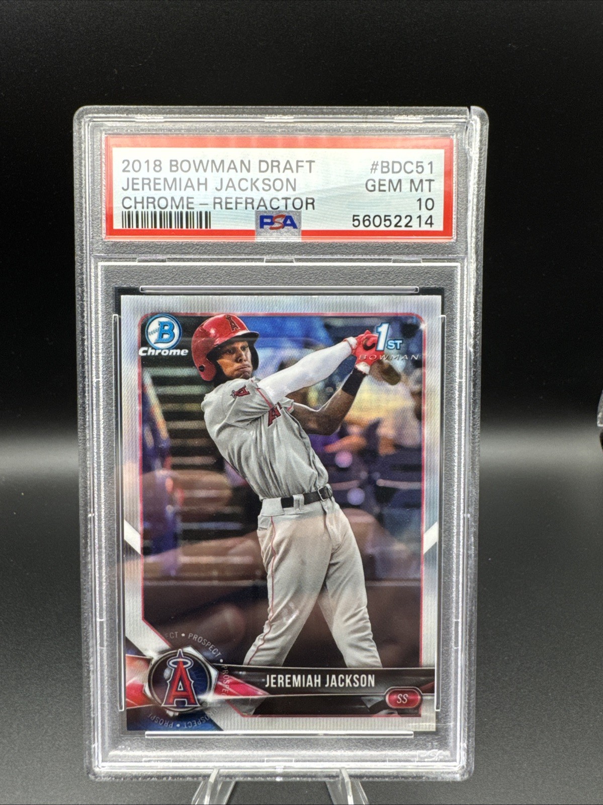 2018 Bowman Draft Chrome Refractor Jeremiah Jackson #BDC-51 PSA 10 GEM MT