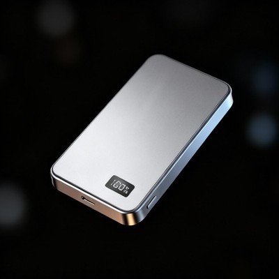 HSONE MagSafe Powerbank 10000 mAh,20W PD, 15W Wireless Qi,Aluminium, LED Display