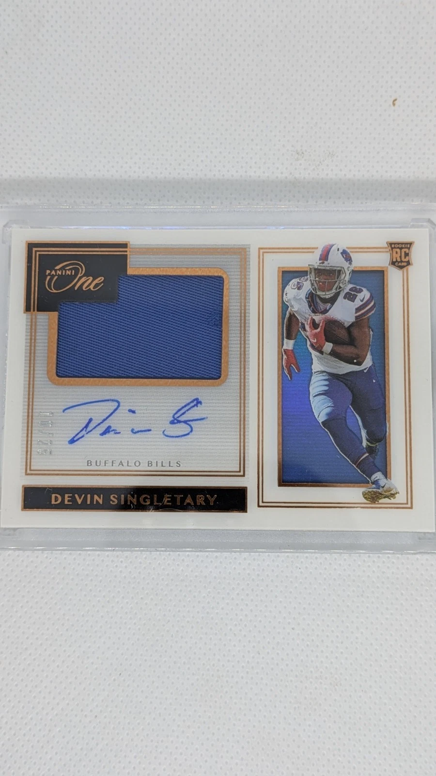 Devin Singletary Panini One #28 Patch Autograph-Gold