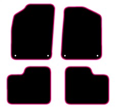 CAR MATS FOR FIAT 500 2013 TO 2022 ALL WEATHER TAILORED BLACK BLACK CARPET