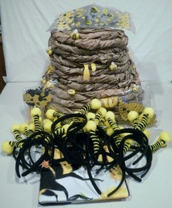 Beehive Pull String Pinata Bee Headbands Bee Gift Treat Bags Bee Cupcake Toppers