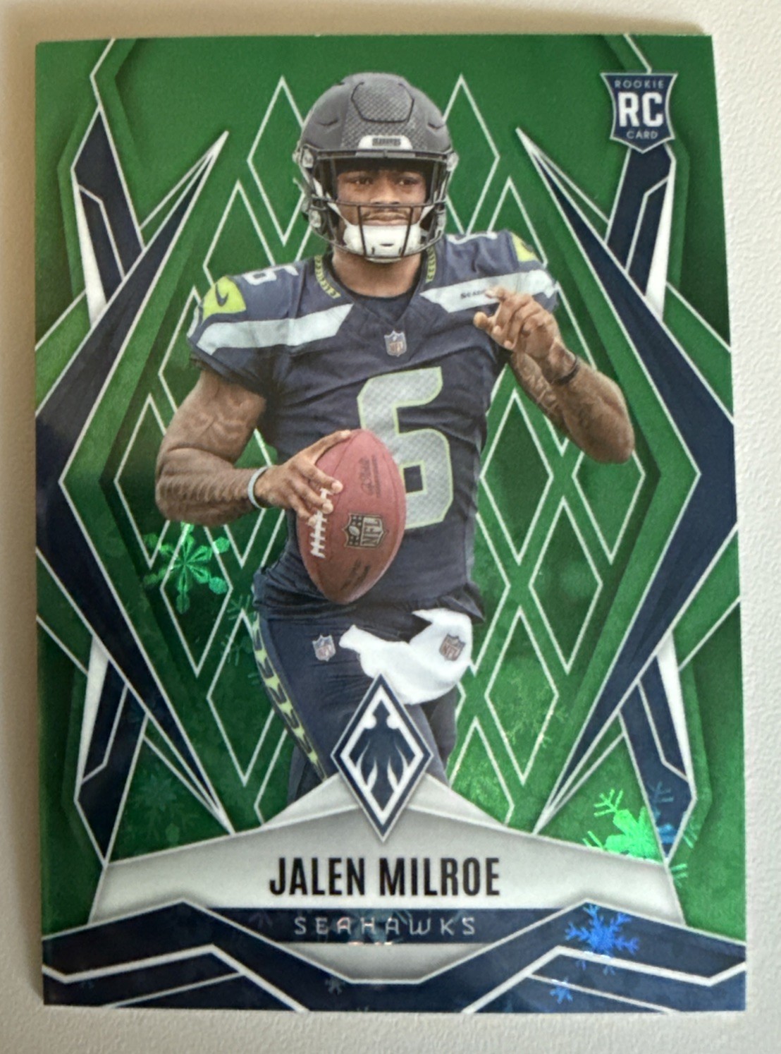2025 Panini Phoenix - Jalen Milroe #151 Winter Green Parallel (RC) Seattle /149