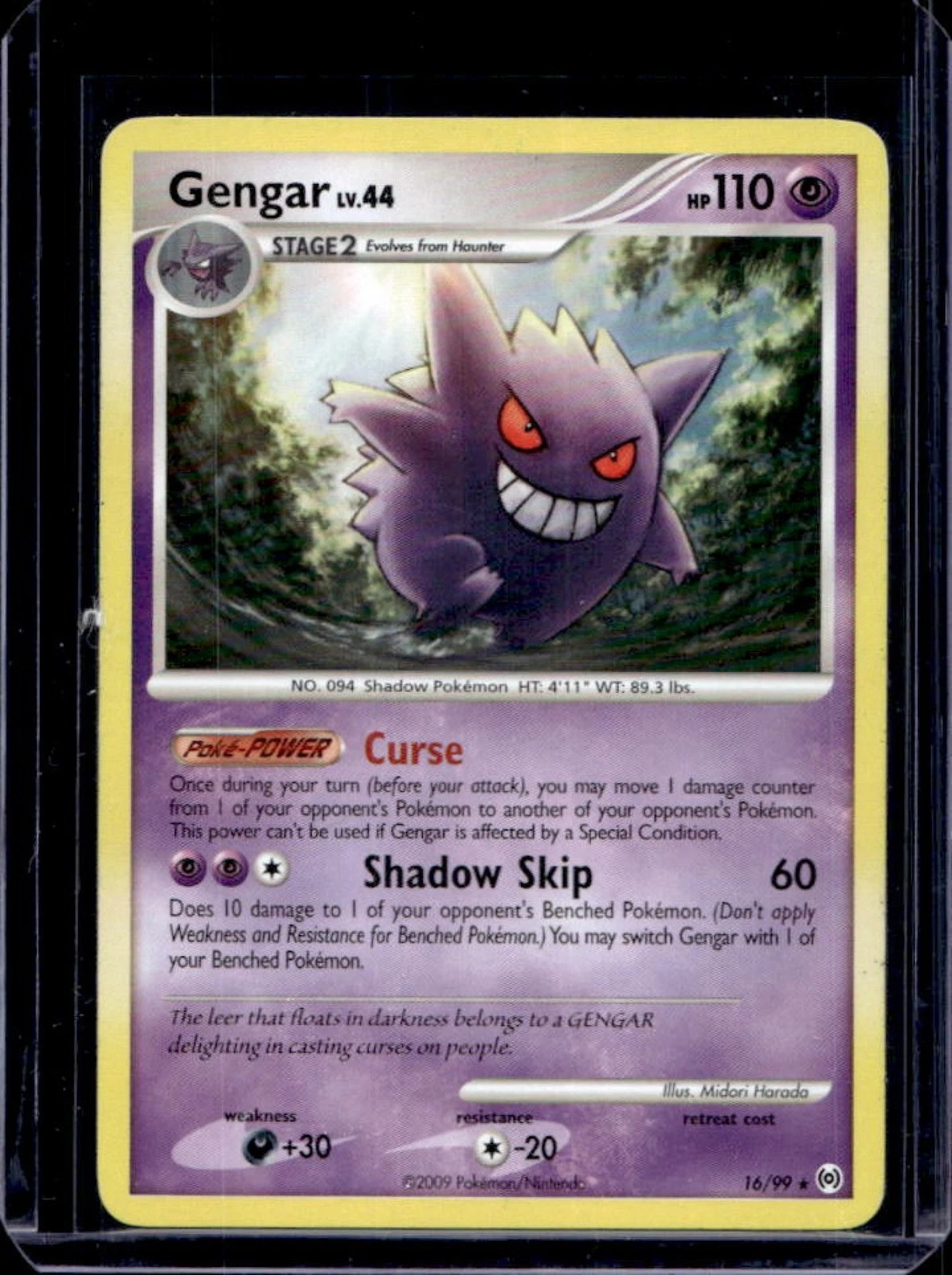 2009 Pokemon Platinum Arceus Gengar #16/99
