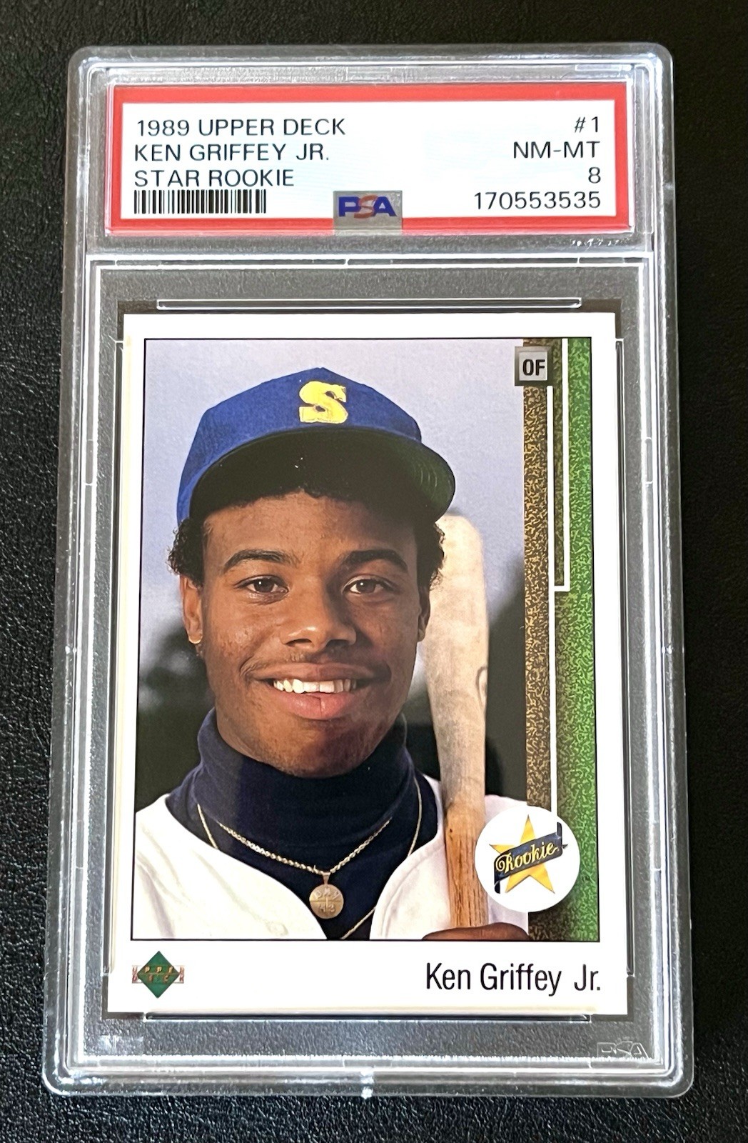 1989 Upper Deck Ken Griffey Jr Rookie #1 PSA 8 NM-MT Seattle Mariners