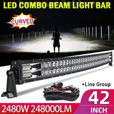 32425052 Curved Led Light Bar Spot Flood Offroad Driving Suv Truck 4wd Rzr
