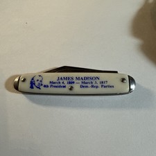 VINTAGE NOVELTY KNIFE CO MADE IN USA 1976 JACK PRESIDENT JAMES MADISON