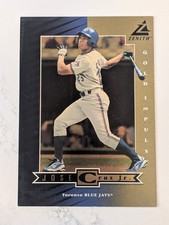 1998 Pinnacle Zenith Gold Impulse 5 X 7 Jose Cruz Jr #Z58 /100
