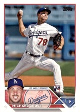 2023 Topps Series 1 - Michael Grove Los Angeles Dodgers #15 (RC)