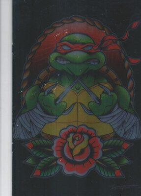 Teenage Mutant Ninja Turtles #1 Davis Rider Tattoo Flash Foil Virgin Variant