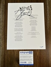 Tyler Glenn ‘Neon Trees’ Signed Autograph ‘Everybody Talks’ Lyric Sheet ACOA
