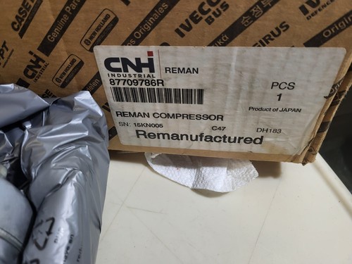 GENUINE CNH NEW HOLLAND REMANUFACTURED A/C COMPRESSOR 87709786R / SANDEN SD7H15 - Picture 2 of 11