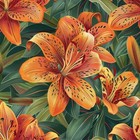 20x Tiger Lily Flower Peel and Stick Tiles Vinyl Sticker Stairs Bathroom Kitchen