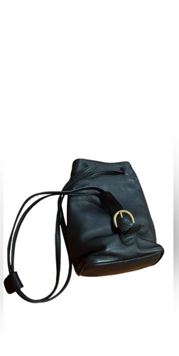 Vintage Coach Black leather Belted Cornelia sling backpack purse 4162 - Picture 14 of 20