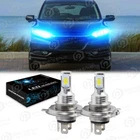 H4 9003 Ice Blue LED Headlight Bulb Conversion Kit High Low Beam 8000K 8000LM