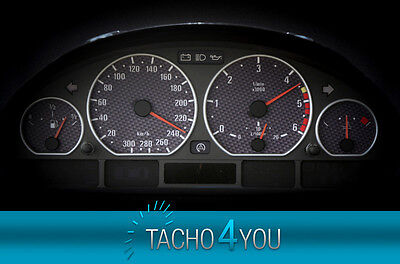 Tachoscheibe für Tacho BMW E46 Benziner *Ring*  250 kmh Top