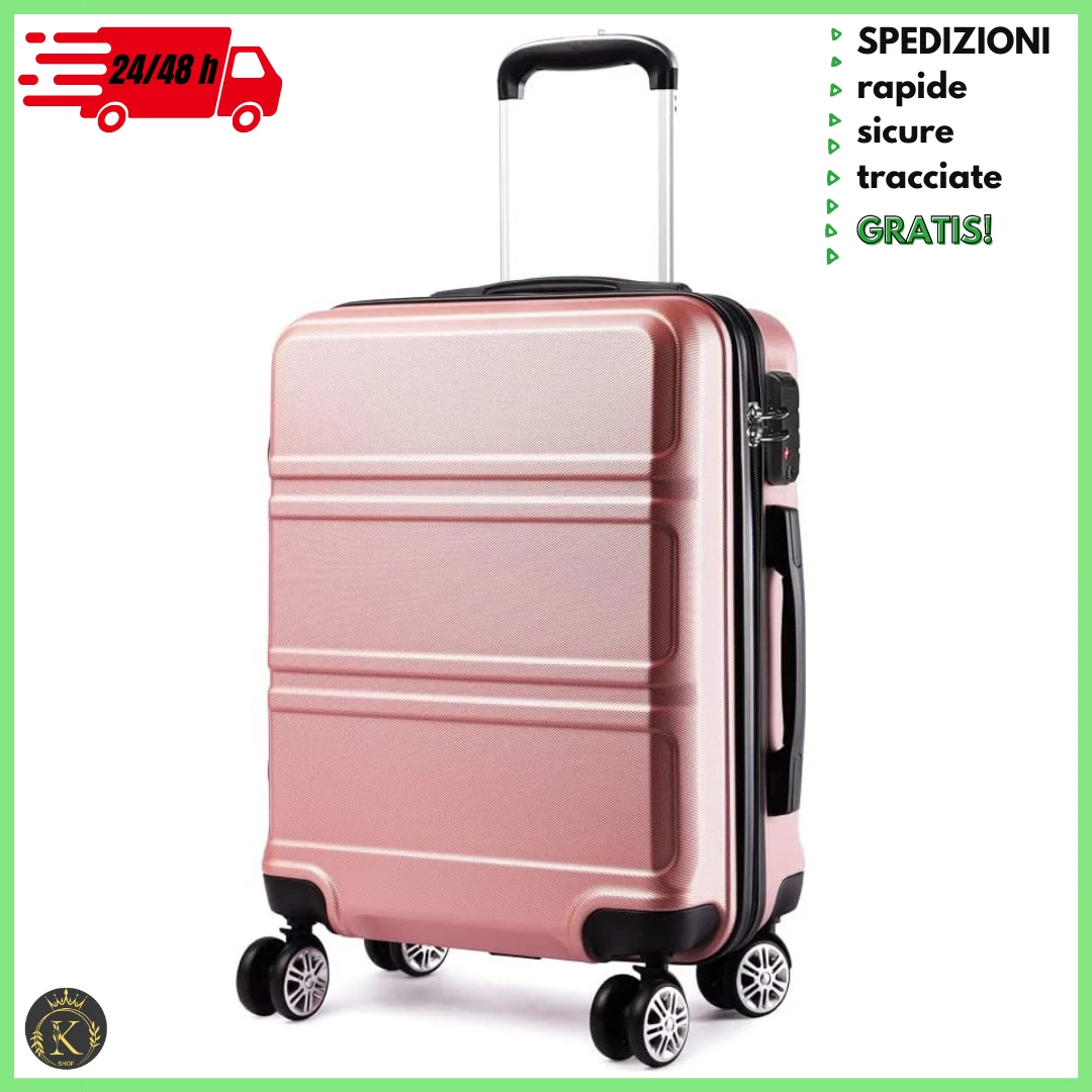 Valigia Bagaglio a Mano Valigia Leggero E Resistente Con 4 Ruote