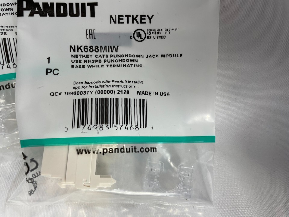 Panduit NK688MIW NetKey Cate Punchdown Lot of 7 eBay