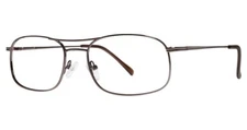 MODERN OPTICAL GLENN MEN'S METAL EYEGLASSES 55-18-145 MT. BROWN W/SOFT CASE