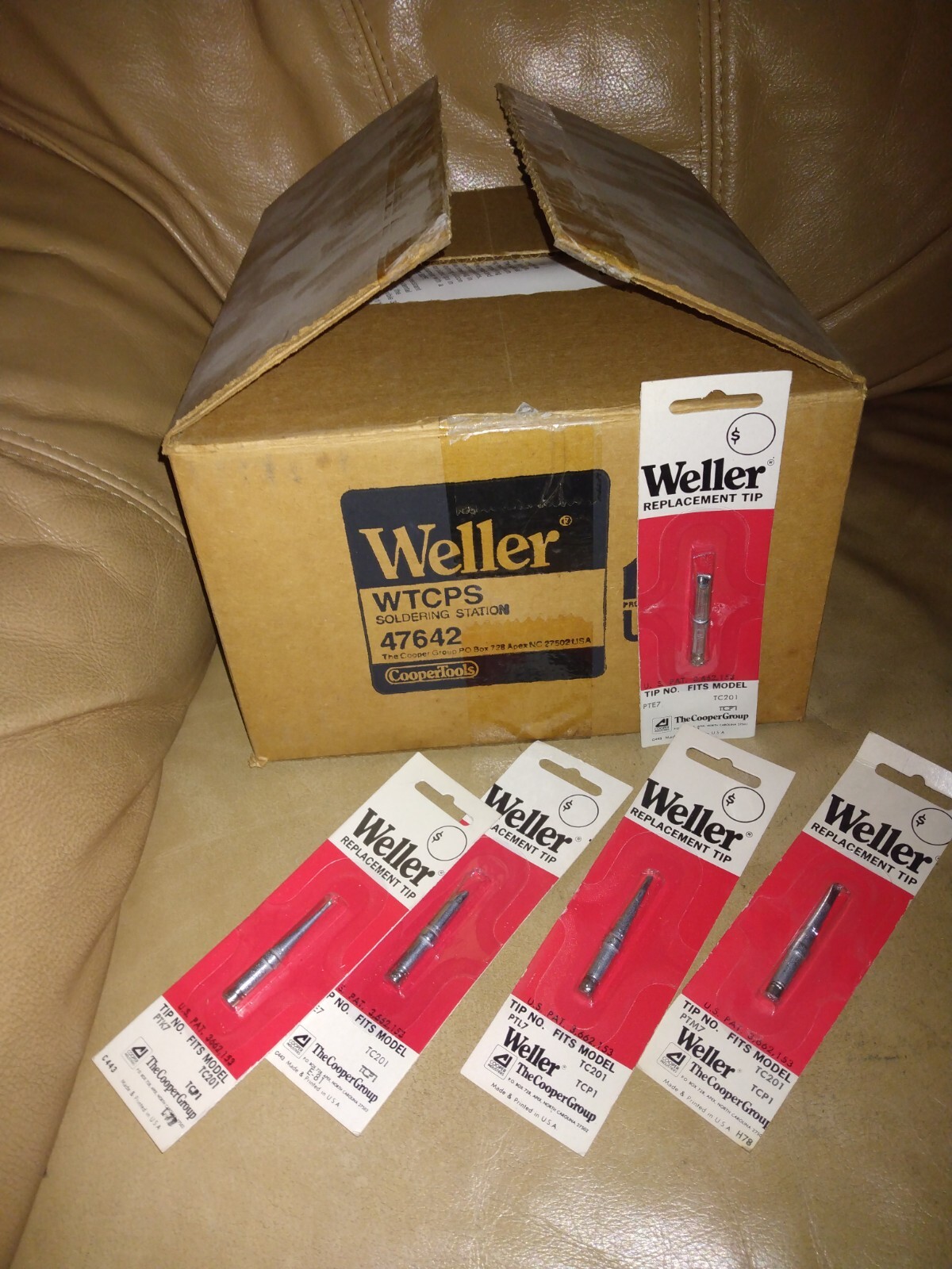 Weller WTCPS (PU120) 60W Soldering Station With TC201 Soldering Iron & 5 TIPS eBay