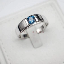 AAA+ Blue Sapphire Gemstone With 925 Sterling Silver Fancy Ring For Women #A703