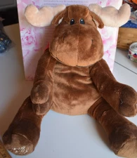 HARRY & DAVID BROWN  PLUSH STUFFED MOOSE 18" TALL  USED FOR DISPLAY