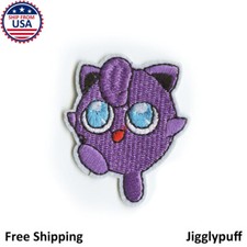Jigglypuff Pok mon Fan Embroidered Iron-On/Sew-On Patch Applique Motif