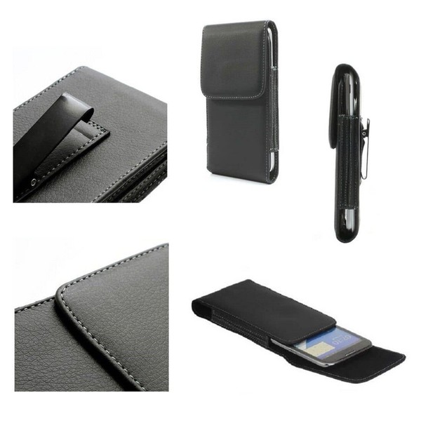 FüR Oppo A39 CPH1605 (2016) GüRteltasche Holster Etui Metallclip Kunstleder V...-image