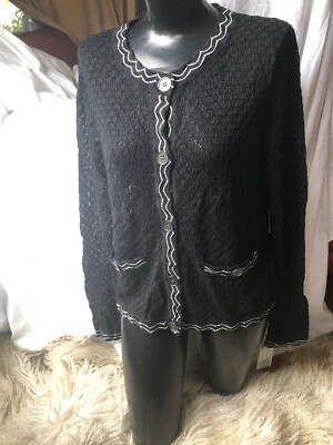 Missoni for Target Black Textured Knit Cardigan Sweater Jacket