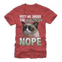 Grumpy Cat No Mistletoe Mens Graphic T Shirt Grumpy Cat No Mistletoe Mens Graphic T Shirt