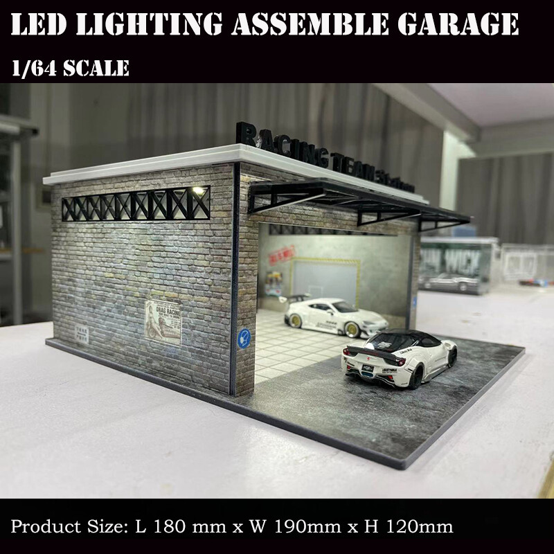 Assemble Diorama 164 LED Lighting Garage Model Car Parking Station