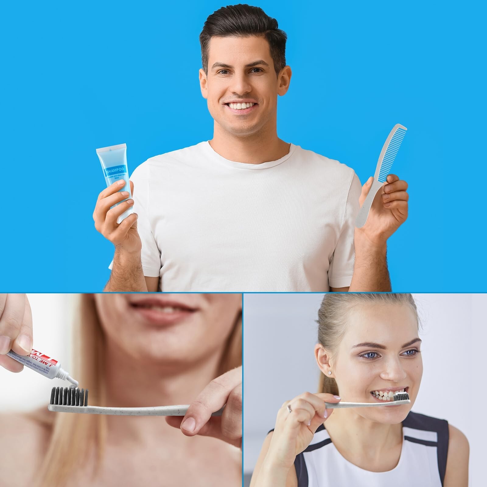 48 Sets Basic Toiletry Kits Homeless Care Package Supplies Personal