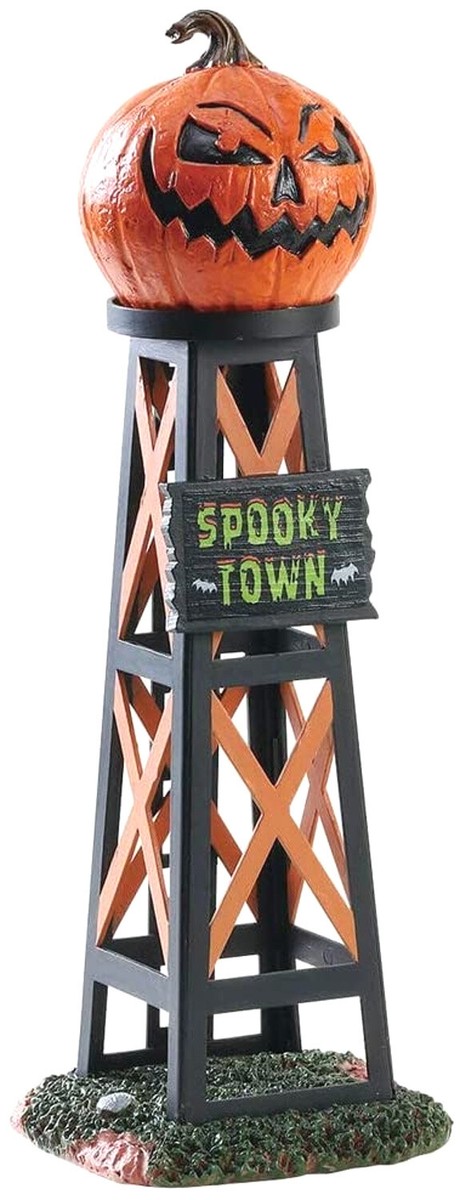 Lemax Spooky Town Evil Pumpkin Water Tower #83341 for sale online