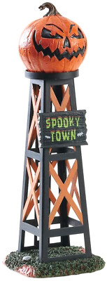 Lemax 83341 EVIL PUMPKIN WATER TOWER Spooky Town Table Accent Halloween Piece I