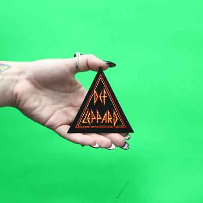 Def Leppard Triangle Logo Patch English Rock Band Embroidered Iron