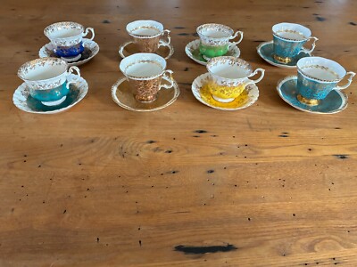 DEFECTIVE Set of 8 Vintage Royal Albert England Bone China REGAL SERIES  G3D