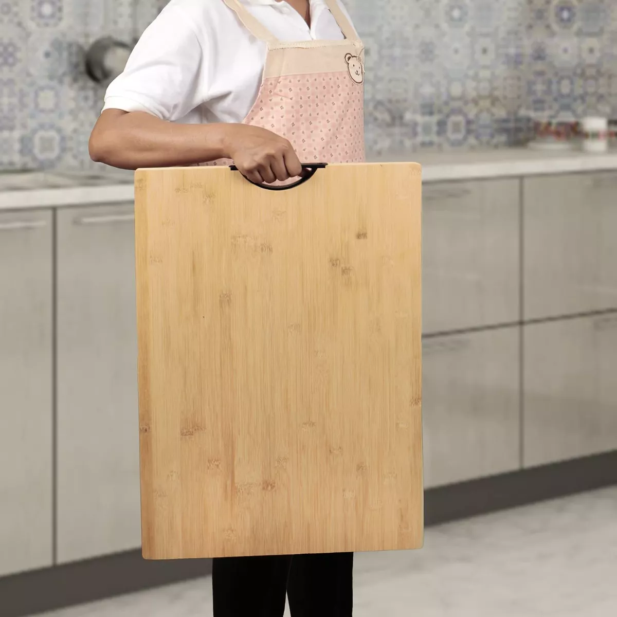 Jumbo Size Wooden Chopping Cutting Board For Kitchen With Handle 60 x 40 cm