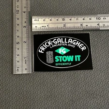 Frick Gallagher Sticker Label FG Stow It Efficiently Lancaster Ohio