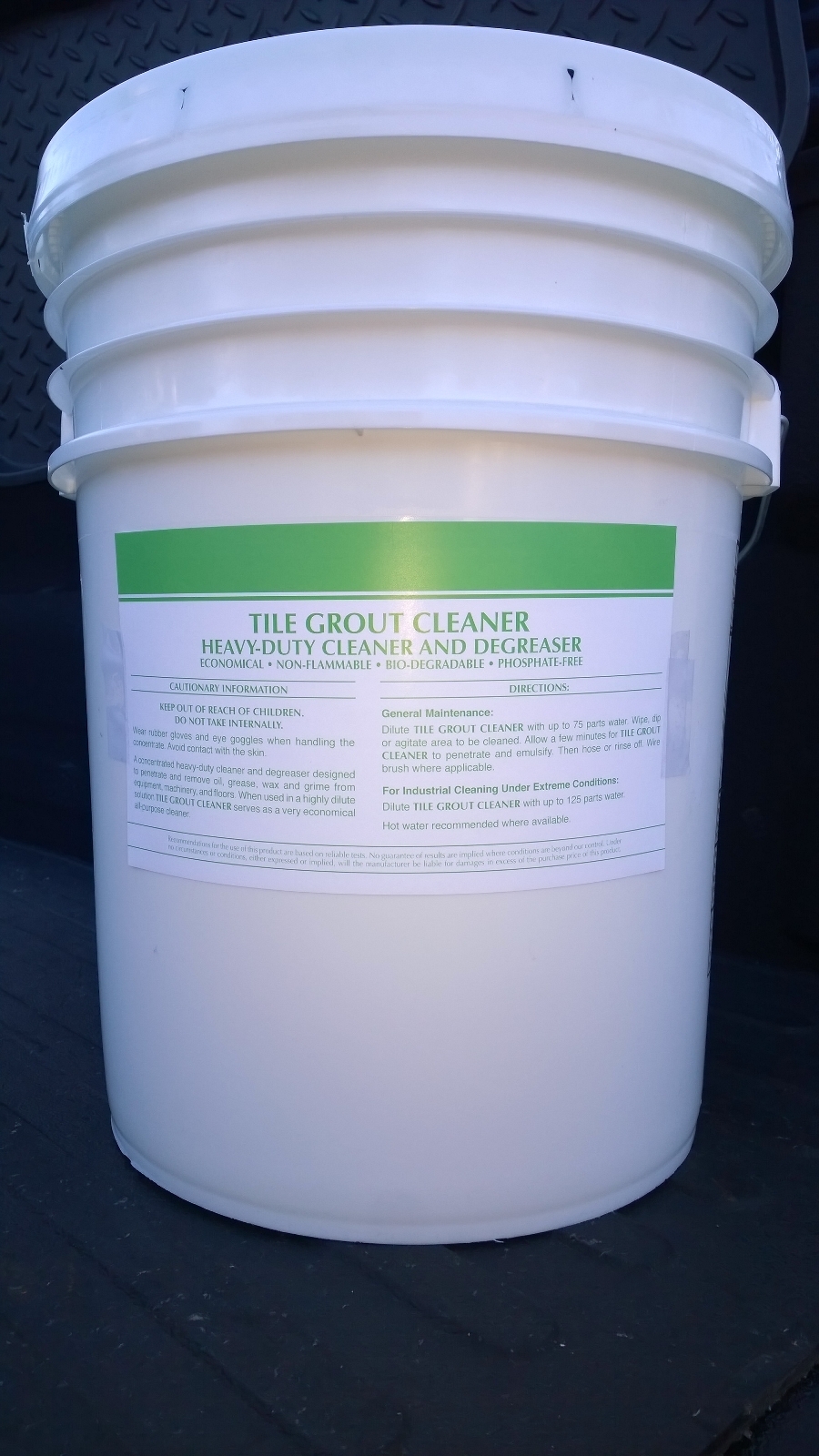 TILE GROUT CLEANER 5 GALLON PAIL CONCENTRATE DEGREASER  PATRIOT CHEMICAL SALES
