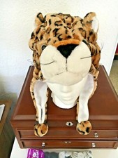 FAUX FUR TIGER HAT ONE SIZE FITS MOST CHILDREN FLEECE LINED FOR WARMTH