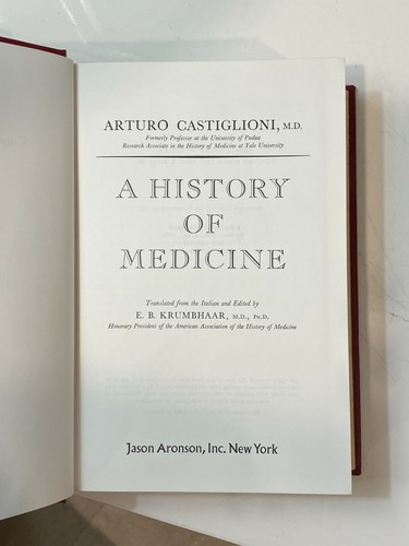 A History Of Medicine, Arturo Castiglioni, M.D. 1975 Hardcover WOW!! - Picture 8 of 9