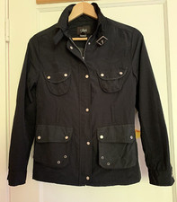 Luii Designerwomen's Lightweight Field Utility Jacket Black Belt Full Zip