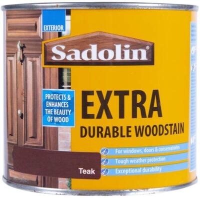 1lt Sadolin Extra Lösemittel Ölbasis Außen Innen Holzlasur Teak