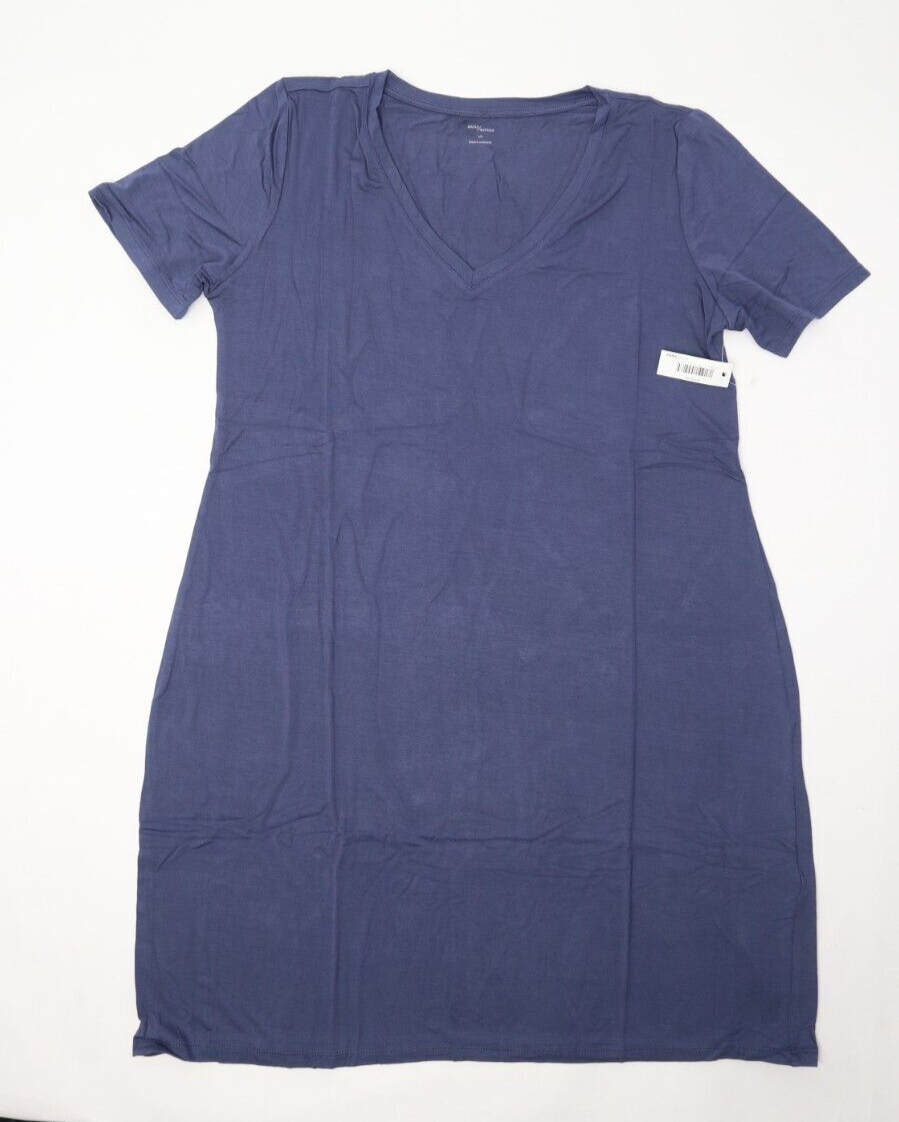 Daily Ritual Women's Jersey Short-Sleeve V-Neck T-Shirt Dress L