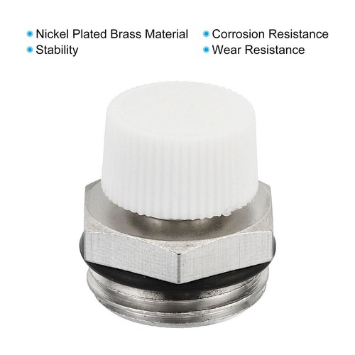 Nickel Plated Brass Conventional Air Vent Radiator Valve 1/8,1/4,3/8,1/2,3/4 - Picture 6 of 69