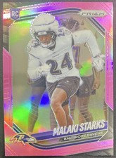 Panini Prizm Malaki Starks #310 Baltimore Ravens Pink Prizm Rookie 2025 NFL Card